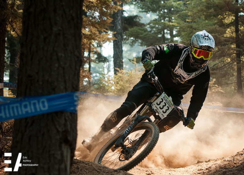 Zach Fraser (Cat 2 Men 1929). at Silver Mountain Bike Park in Kellogg
