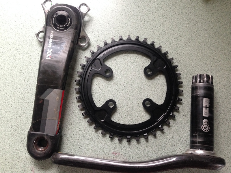 2014 SRAM XX1 Crankset with a 38t ring BB30 Q factor 168 For Sale