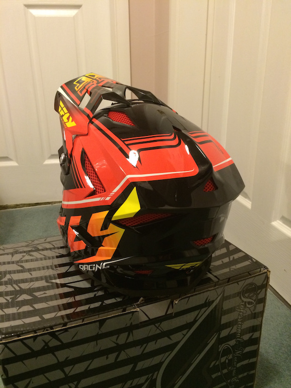2015 Fly Racing Default Helmet Downhill (Black/Red)