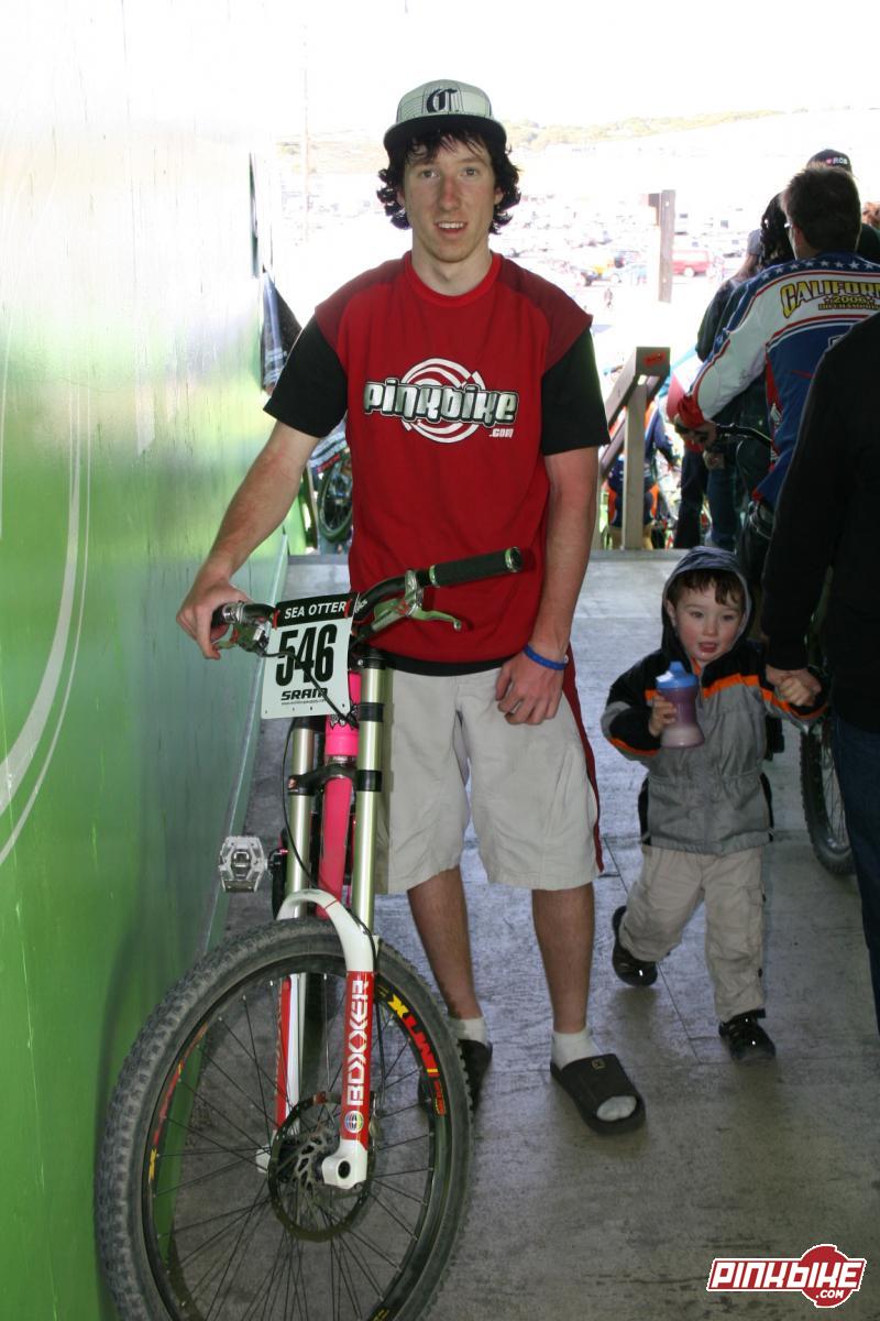 A top up and coming Canadian DH Junior racer-nice jersey buddy!