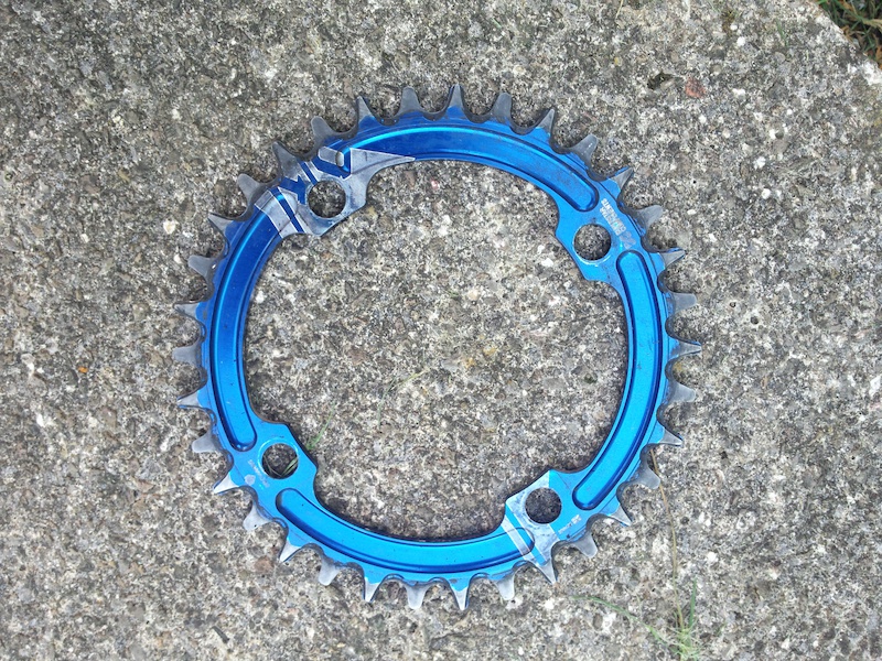 0 Superstar narrow wide 34t chain ring blue