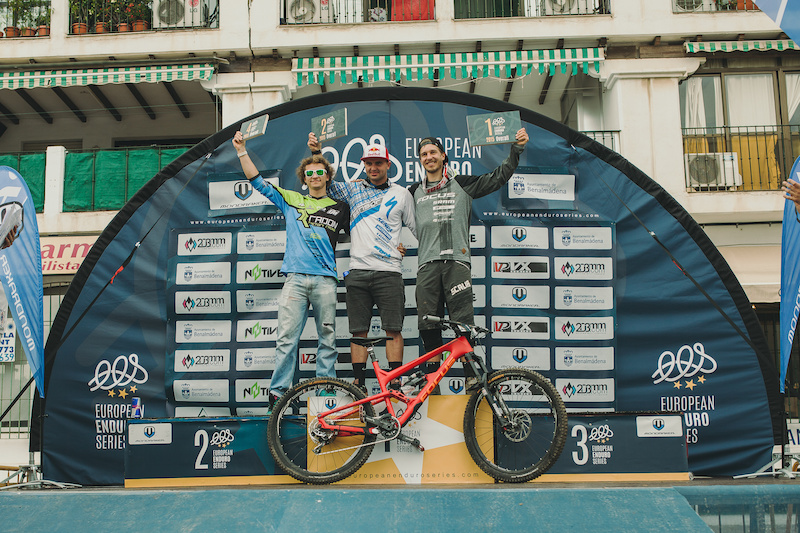 Overall podium of the European Enduro Series 2015 on October 18 in Benalmadena Spain 2015. Free image for editorial usage only Photo by Antonio Lopez