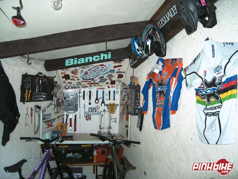 my bike shed at the bottom of me garden........ everyone should have one
