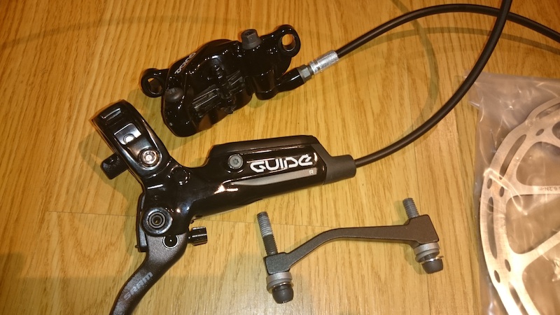 2015 SRAM Guide R brake set + adaptors + rotors