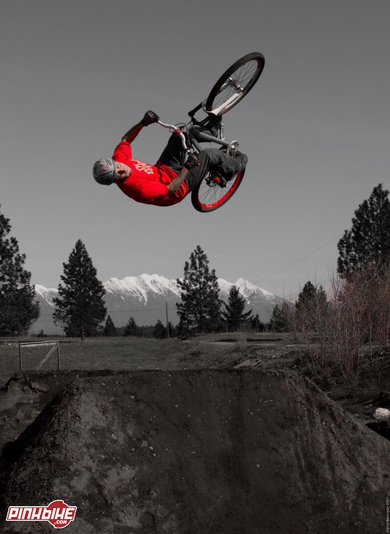 The color red! Scott pulling a cork backflip