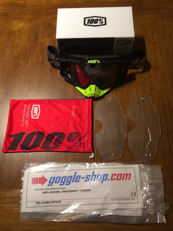 2015 100% Racecraft goggles and lenses
