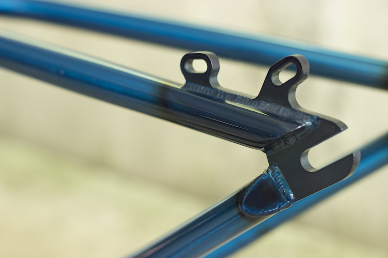 2016 Beddo Neat Frame Blue. 
Integrated head tube, euro bb, Integrated seat clamp.

Weight: 2.3kg

Top Tube Length: 570mm

Chainstay Length:388mm

Head Angle: 70°

Seat Tube Angle: 70°

Rear Spacing: 10mm x 135mm

Seatpost Size: 27.2mm

Headset Type: Integrated

Headtube Length: 115mm

Bottom Bracket: Euro/MTB

Recommended Fork Travel: 80mm