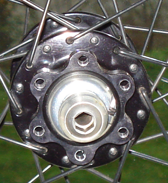 0 Chris King ISO Rear Hub w/Fun Bolts laced to a DT