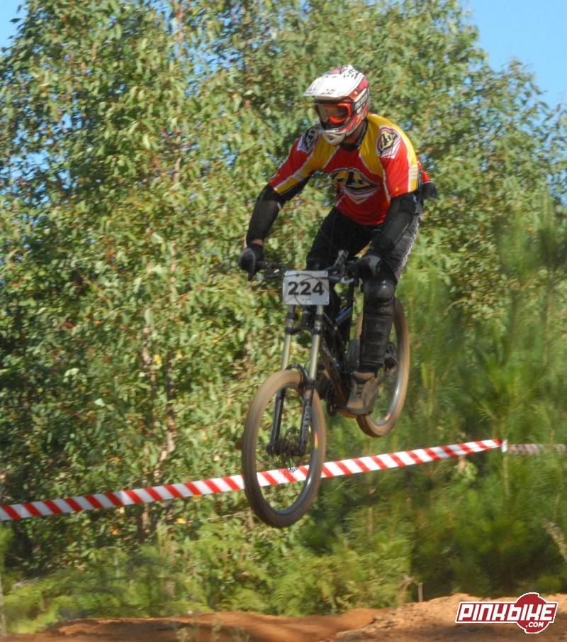 one half of the first jump at the nannup state round race track... i like the colours