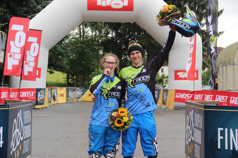 European Enduro Champs. 3rd place for Raphaela and 4th for James