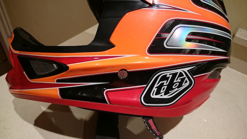2014 MEDIUM Troy Lee Designs D3 Speed Orange Carbon