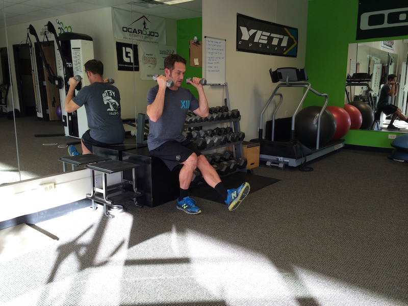 Single leg deadlift row squat to sit curl to press- 6