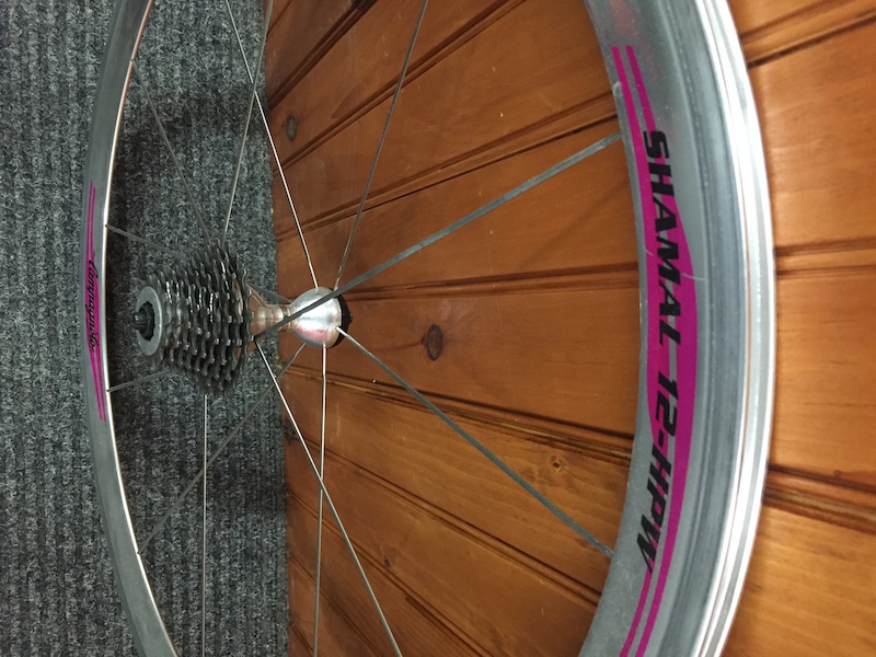 Campagnolo Shamal 12-HPW Titanium wheel set For Sale