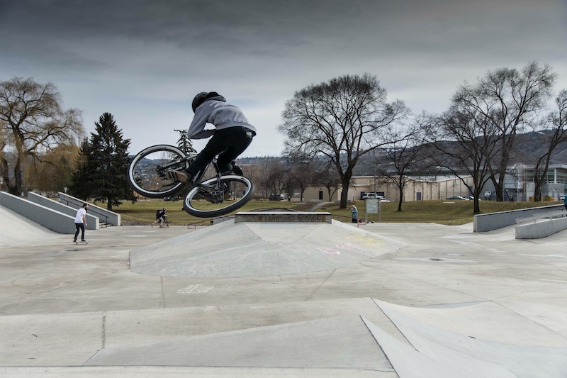 Lane Reno at Kamloops skate park in Kamloops, British Columbia, Canada