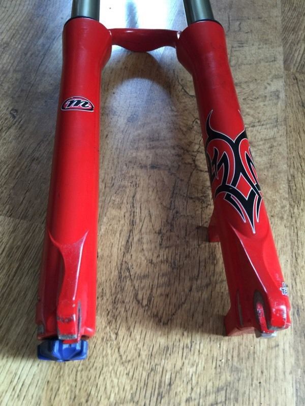 Manitou black elite suspension forks 120/100mm travel For Sale