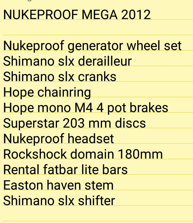 2012 Nukeproof Mega am