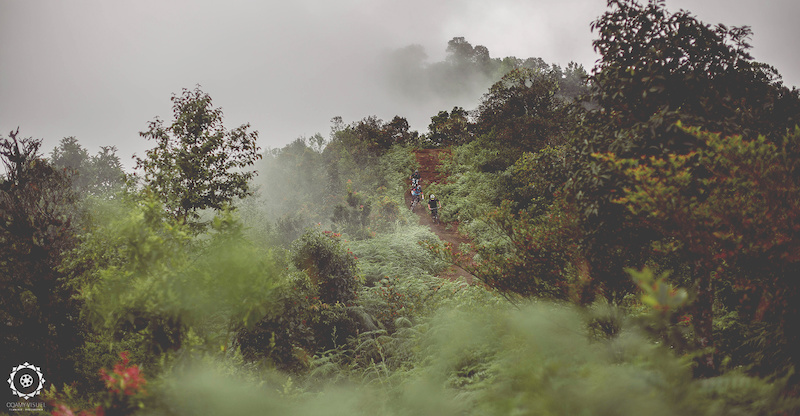 The reward after a long climb riding down Doi Inthanon 2100m above sea level .