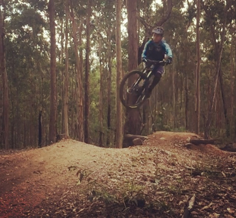 Just a small double on pipeline trail at Mt Coot-Tha, first time hitting jumps in years after a few injuries and playing it safe for ages