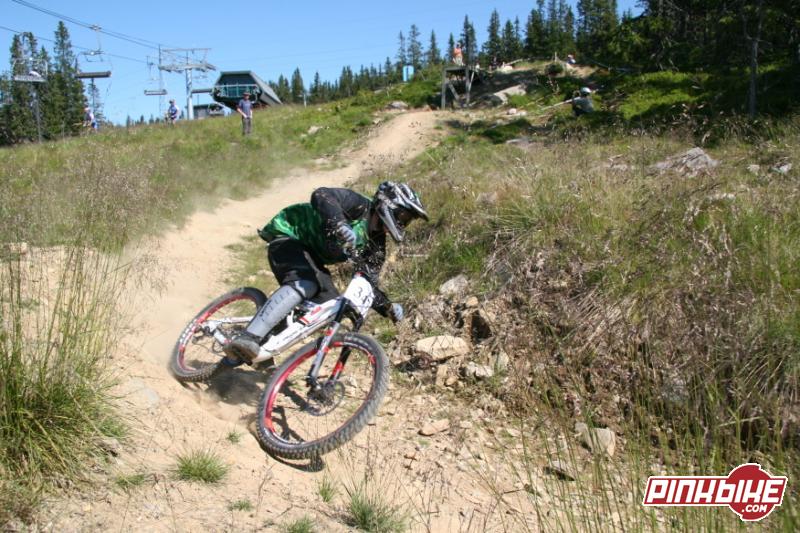 Racing Downhill, this photo was taking when I winning the 15-16 klass in Norway