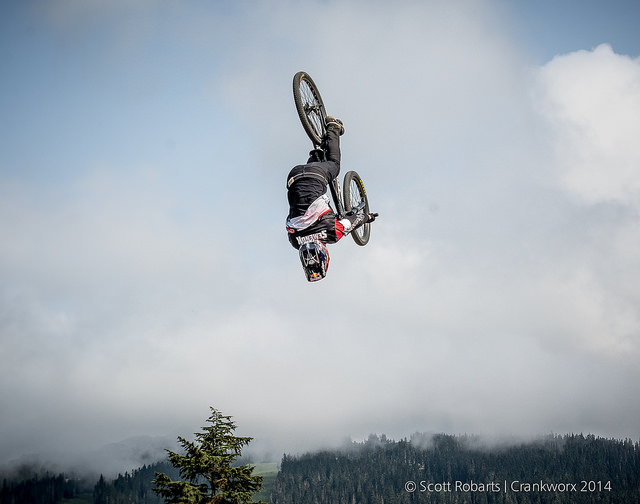 Brandon Semenuk during Red Bull Joyride at Whistler British Columbia (Scott Robarts, Crankworx 2014)