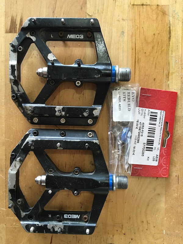 2016 HT Components ME03 Evo Black Magnesium Flat Pedals For Sale