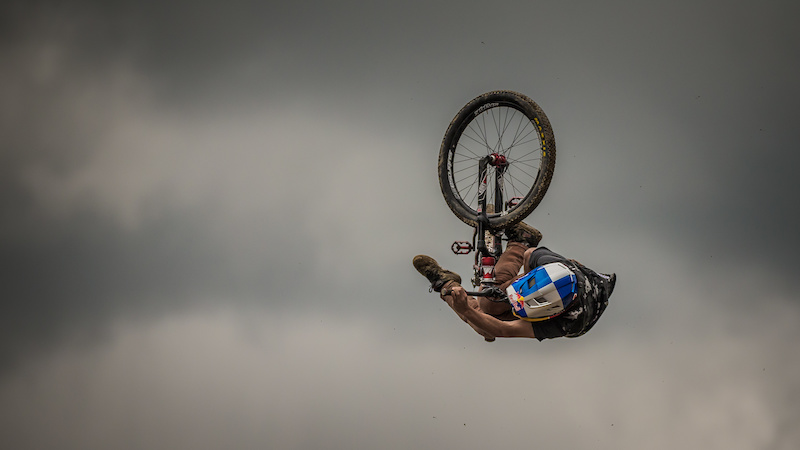 Anthony Messere Crankworx Les Gets Best Trick. Photo by Sean St. Denis