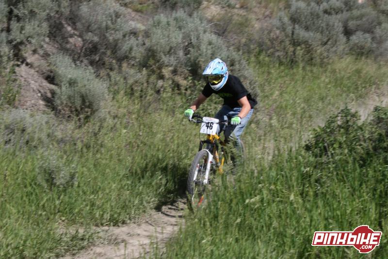 Race the Ranch 2007-on his DH run where he was DQ'd for no front brake.