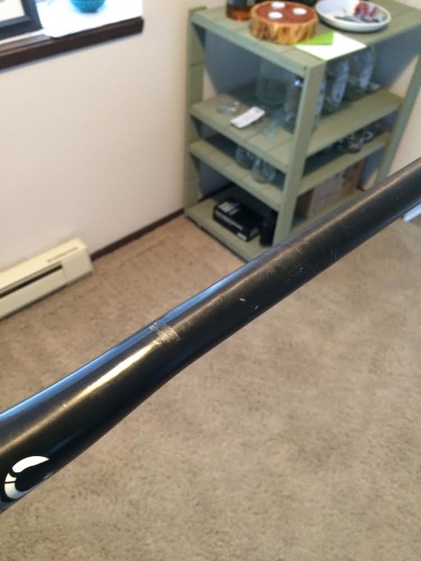 2015 RaceFace SixC bars, 785mm wide, 31.8 clamp, black/grey