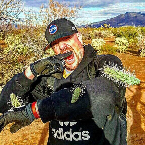 post cactus patch ride through. yes they hurt WORSE than it looks.