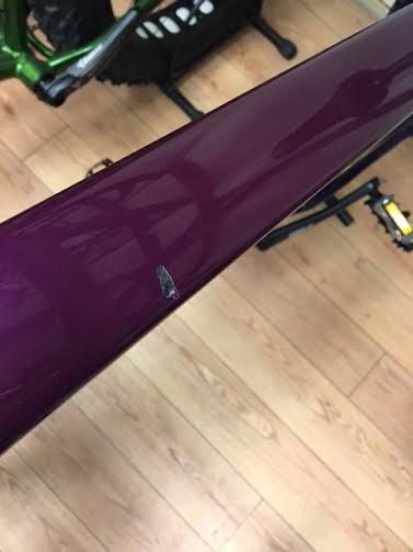 small chip on top tube paint