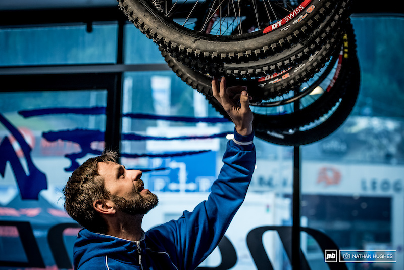 Danny Hart's mechanic, Christian, knows how crucial tyre choice will be this weekend.