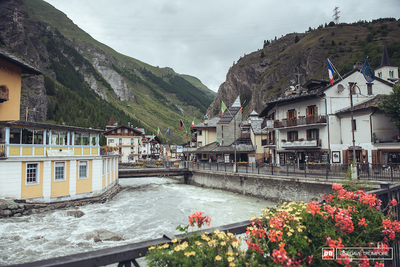 The alpine Village of La Thuile.