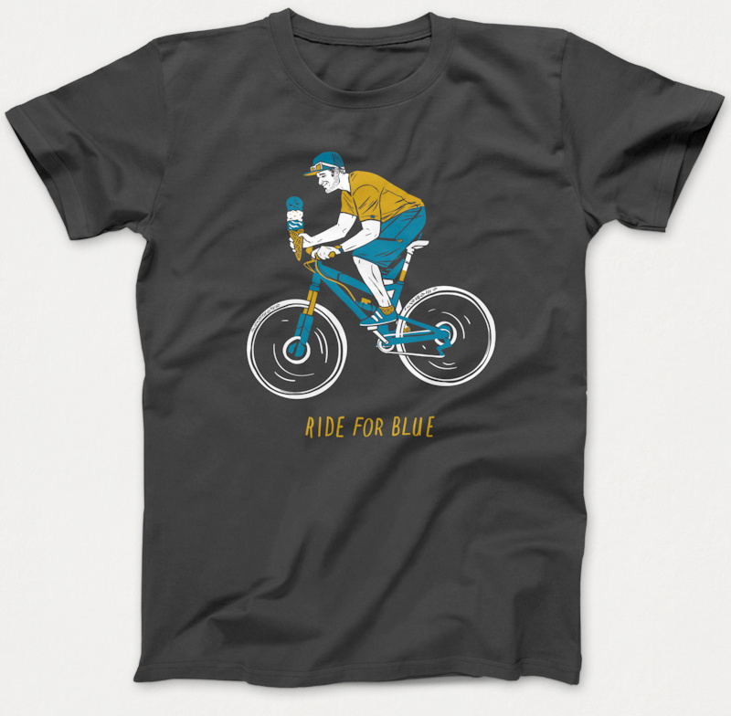 The Ride For Blue T shirt is available for 25 as a fundraiser for the family of Blue Falconer. Available online www.rideforblue.com