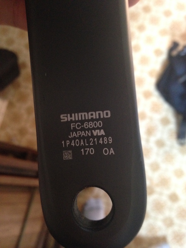 2016 Shimano Ultegra Crank 6800 170mm 52-36