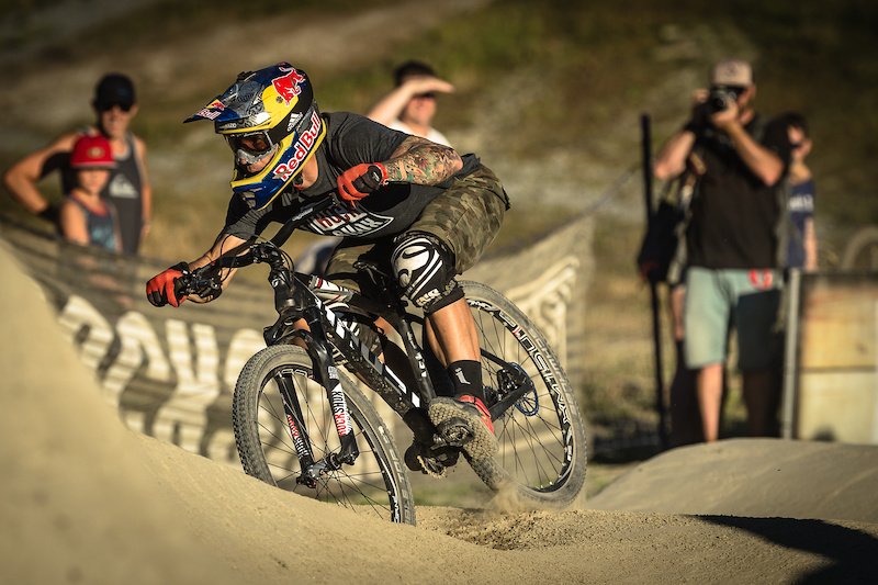 Tomas Slavic during the Ultimate Pump Track Challenge presented by RockShox during Crankworx Whistler 2016. Photo by Clint Trahan.