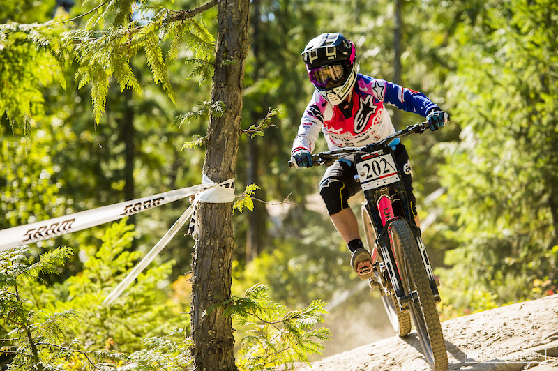 at Canadian Downhill Track in Whistler, British Columbia, Canada