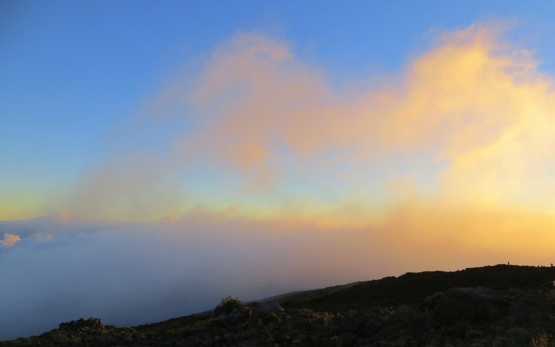 Haleakalā Sunrise, with its flaming clouds, is awe-inspiring.