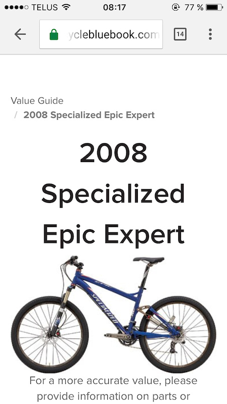 specialized epic m5 2008