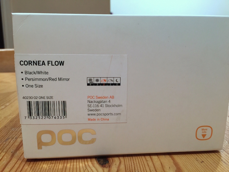 2016 POC Cornea Flow Goggles (new) Red Mirrored Lens