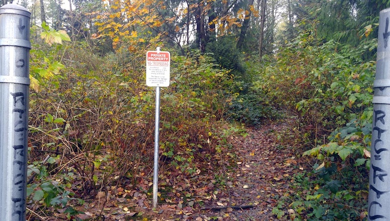 New CMHC sign - Blair Rifle Range entry from Mt Seymour Parkway