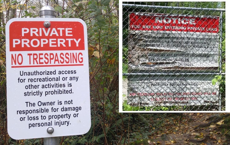 What is the worst that can happen if you ignore a No Trespassing sign?