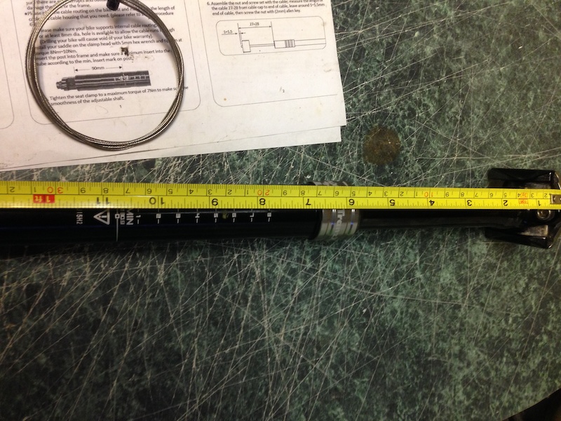 internal routed dropper post