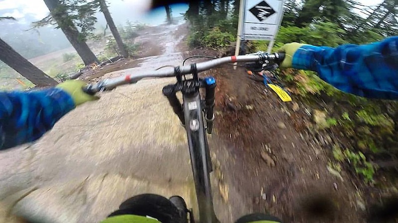 Airing into a rock slab is not usually the best option in the rain but it worked. I am frothing for a sunny dry day in the Whistler Mountain Bike Park tomorrow. I have a couple features that need to be schooled. #mountainbike #mtb #downhill #ridebikes #ridenowsleeplater #lpladventures #slab #blackdiamond #beautifulbritishcolumbia #explorebc #whistler #littleriderlane #ionbike #dailyworkwear