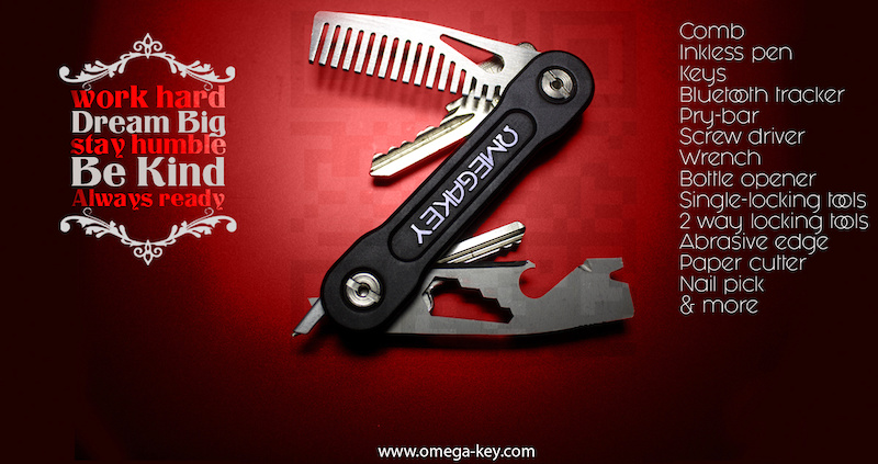 multi tool with beard comb key holder and emergency inkless pen