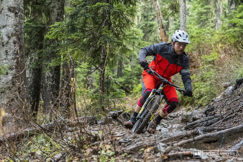 Justin Fernandes in the Fox Head Downpour Pro Jacket and Downpour short.