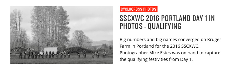 Checkout my photo gallery on CXMagazine.com from Day 1 (Qualifying) http://www.cxmagazine.com/sscxwc-2016-portland-day-1-photos-qualifiers-mike-estes