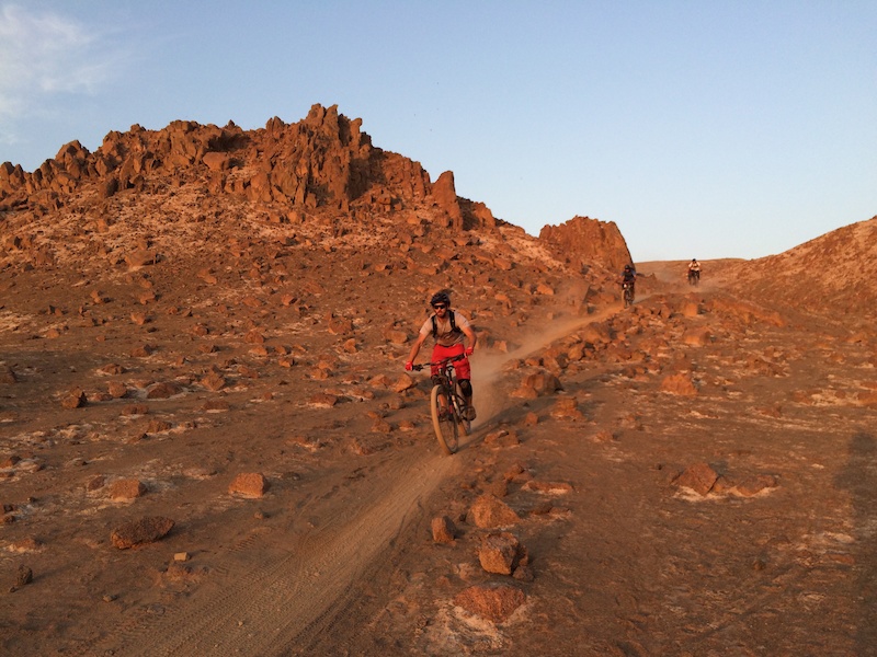 Golden hour trail riding in Puerto Inka