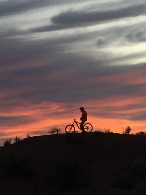 Riding the last of the light at the old rampage site