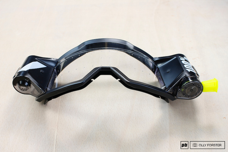 100% percent Strata SVS Mud Goggle Glasses Roll Off Clear DH MTB MX Moto Cross Bike 
