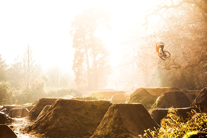 Who'd have thunk this was a December Winter morning at some UK trails!? Lots of amazing light and weather to work with end of last year/start of '17. Not to mention the most important aspect of the shot, Olly Wilkins providing the style as always!